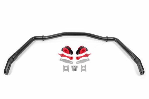 Picture of BMR 05 - 14 Ford Mustang Front Hollow 38mm Sway Bar Kit w Bushings - Hammertone Black