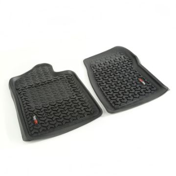 Picture of Rugged Ridge Floor Liner Front Black 2007 - 2013 Chevrolet GMC Silverado Sierra 1500 Regular Cab