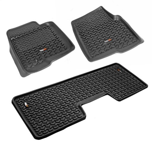 Picture of Rugged Ridge Floor Liner FrontRear Black 2009 - 2014 Ford F - 150 Raptor Regular S - Cab S - Crew
