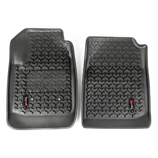 Picture of Rugged Ridge Floor Liner Front Black 2015 - 2019 Chevrolet GMC Colorado Canyon Extended Cab