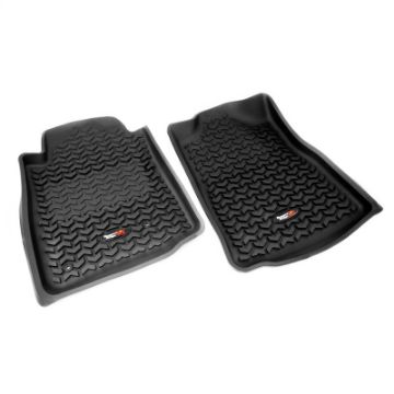 Picture of Rugged Ridge Floor Liner Front Black 2005 - 2011 Toyota Tacoma Regular Access Double Cab