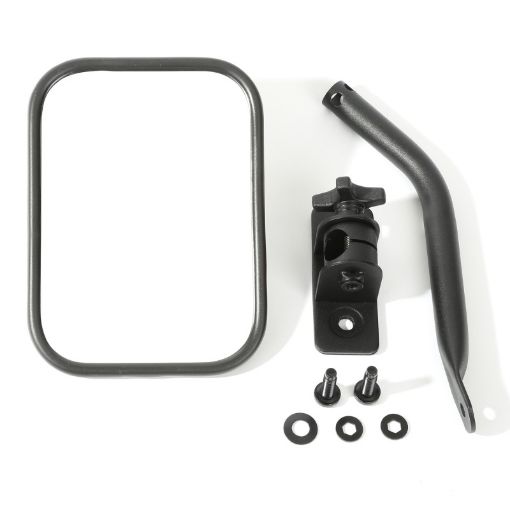 Picture of Rugged Ridge 97 - 18 Jeep Wrangler Textured Black Rectangluar Quick Release Mirror Kit