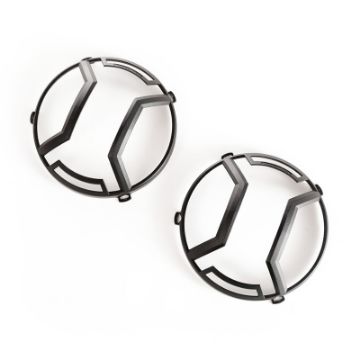 Picture of Rugged Ridge 07 - 18 Jeep Wrangler JKJKU Textured Black Elite Headlight Euro Guards