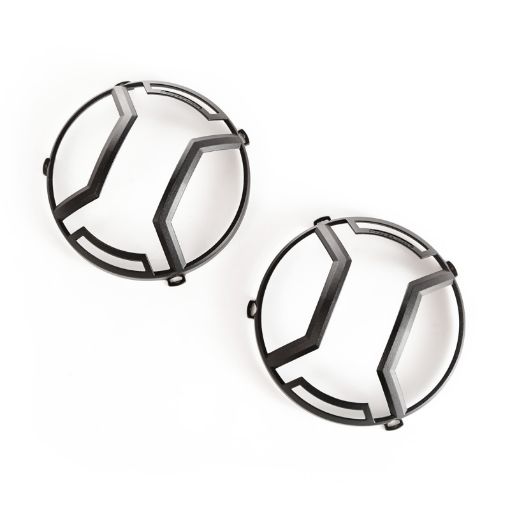 Picture of Rugged Ridge 07 - 18 Jeep Wrangler JKJKU Textured Black Elite Headlight Euro Guards