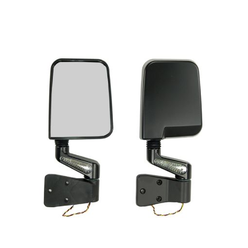Picture of Rugged Ridge 87 - 02 Jeep Wrangler YJTJ Black Door Mirror Kit w LED Turn Signals