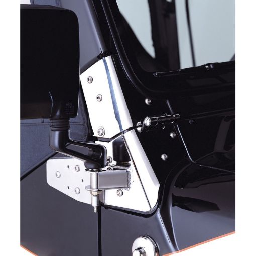 Picture of Rugged Ridge 97 - 02 Jeep Wrangler TJ Stainless Steel Mirror Relocation Brackets