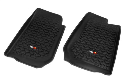 Picture of Rugged Ridge Floor Liner Front Black 2007 - 2018 Jeep Wrangler Unlimited JK 4 Dr