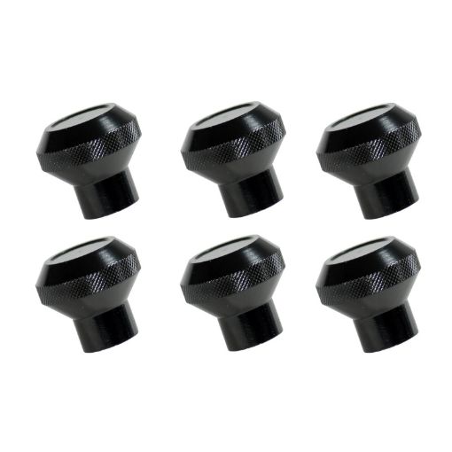 Picture of Rugged Ridge 76 - 86 Jeep CJ Black Billet Stainless Steel Dash Knob Set Billet