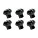 Picture of Rugged Ridge 76 - 86 Jeep CJ Black Billet Stainless Steel Dash Knob Set Billet