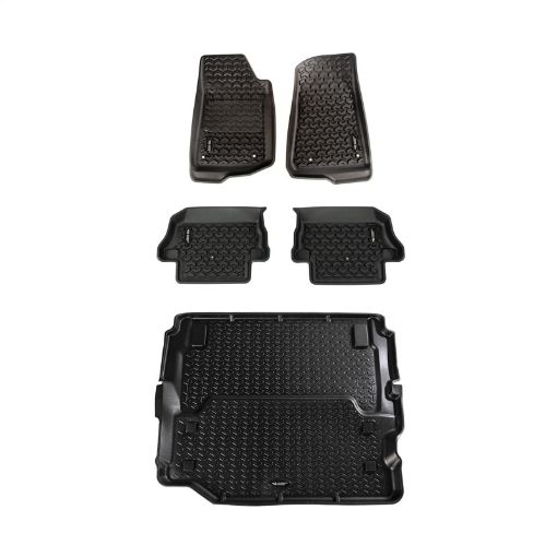 Picture of Rugged Ridge Floor Liner Kit Black FRFull Cargo 18 - 20 Jeep Wrangler JL 2Dr