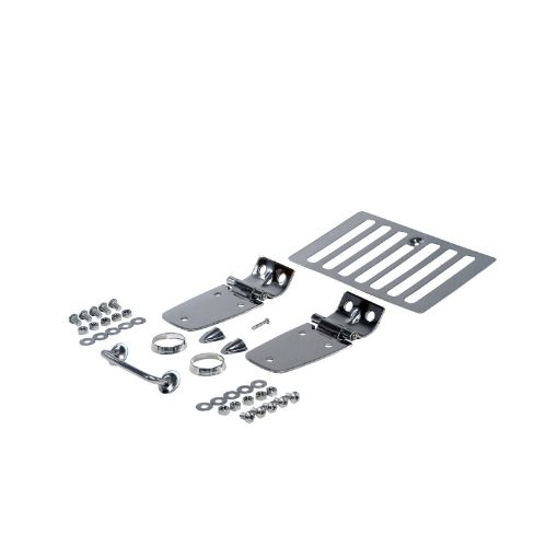 Picture of Rugged Ridge 98 - 06 Jeep Wrangler Stainless Steel Complete Hood Dress Up Kit