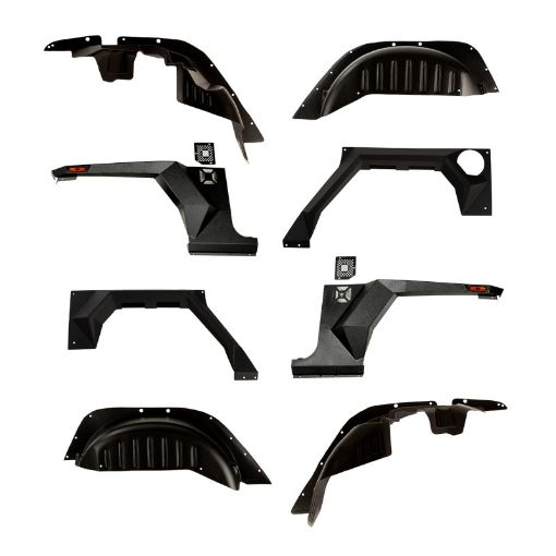 Picture of Rugged Ridge XHD Armor Fenders and Liner Kit 07 - 18 Jeep Wrangler JKU 4 - Door