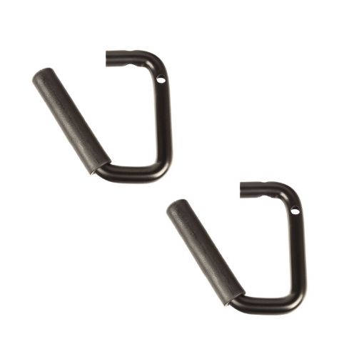 Picture of Rugged Ridge Steel Grab Handles Front Pair Black 07 - 18 Jeep Wrangler JKJKU