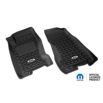 Picture of Rugged Ridge Floor Liner Front Black 1999 - 2004 Jeep Logo Grand Cherokee WJ