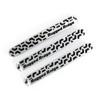 Picture of Rugged Ridge Elite Dr Hndle Insert Contrast Tread2D 07 - 18 Jeep Wrangler JK