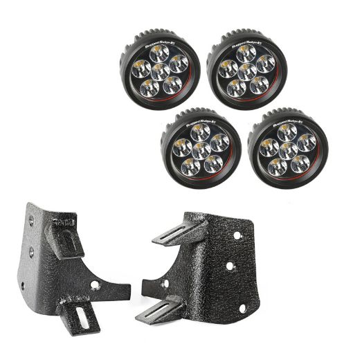 Picture of Rugged Ridge 97 - 06 Jeep Wrangler TJLJ 3.5in Round Dual A - Pillar LED Kit