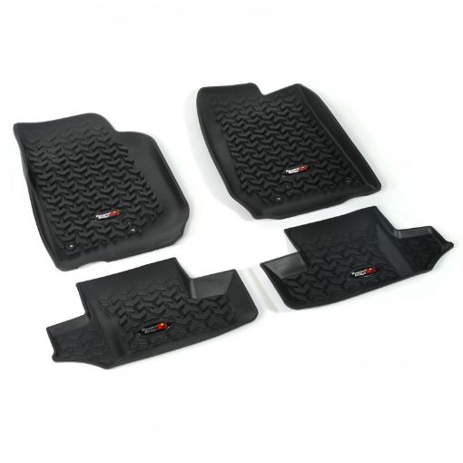Picture of Rugged Ridge Floor Liner FrontRear Black 2007 - 2018 Jeep Wrangler JK 2 Dr