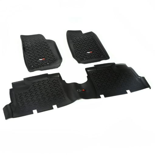 Picture of Rugged Ridge Floor Liner FrontRear Black 2007 - 2018 Jeep Wrangler JK 4 Dr