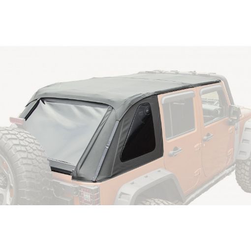 Picture of Rugged Ridge Bowless Soft Top Black Diamond 4 - Door 07 - 18 Jeep Wrangler JK