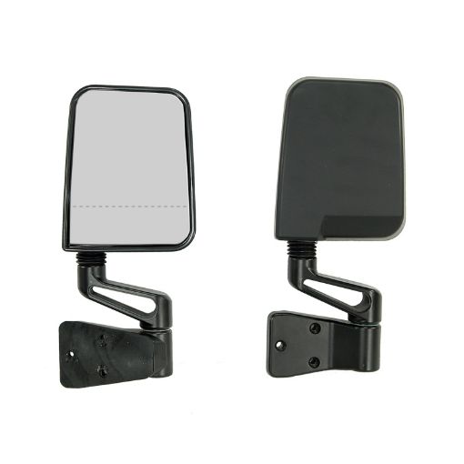 Picture of Rugged Ridge 87 - 02 Jeep Wrangler YJTJ Black Dual Focus Door Mirror Kit