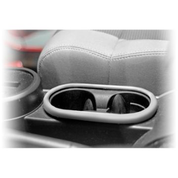 Picture of Rugged Ridge 07 - 10 Jeep Wrangler JK Brushed Silver Front Cup Holder Trim