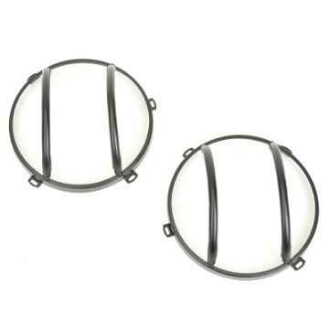 Picture of Rugged Ridge 07 - 18 Jeep Wrangler JK Textured Black Headlight Euro Guards