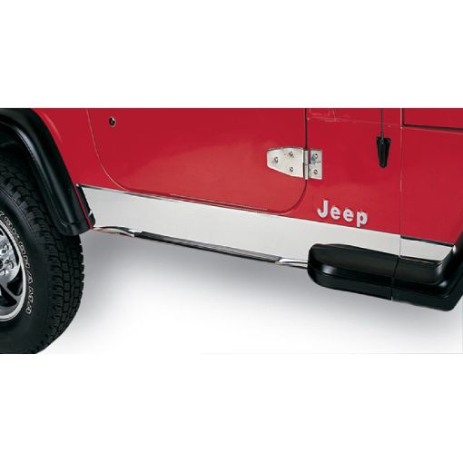 Picture of Rugged Ridge 87 - 95 Jeep Wrangler YJ Stainless Steel Rocker Panel Cover