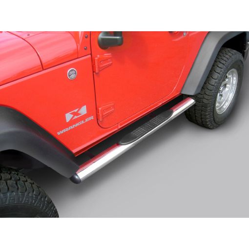 Picture of Rugged Ridge 4 14 - In Oval Side Steps SS 2 - Door 07 - 18 Jeep Wrangler JK