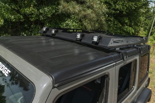 Picture of Rugged Ridge Roof Rack with Basket 18 - 20 Jeep Wrangler JL 4Dr Hardtops