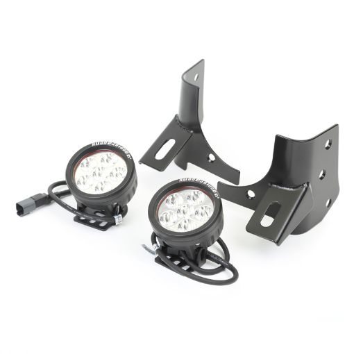 Picture of Rugged Ridge 97 - 06 Jeep Wrangler Round Windshield LED Kit w Brackets
