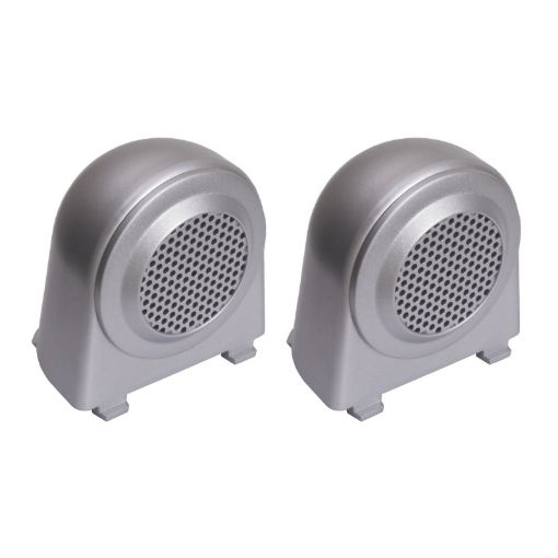 Picture of Rugged Ridge 07 - 10 Jeep Wrangler JK Silver Tweeter Speaker Enclosures