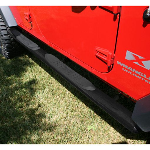 Picture of Rugged Ridge 4 14 - In Oval Side Step Black 07 - 18 Jeep Wrangler Unlimited JK