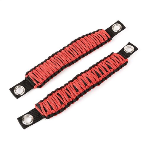 Picture of Rugged Ridge Paracord A - Pillar Grab Handle Red 07 - 18 Jeep Wrangler JK