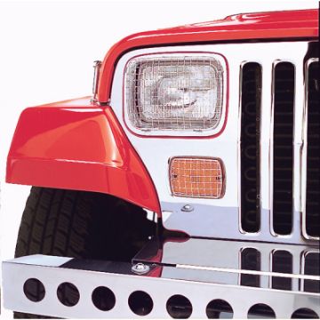 Picture of Rugged Ridge 87 - 95 Jeep Wrangler YJ Stainless Steel Stone Guard Set