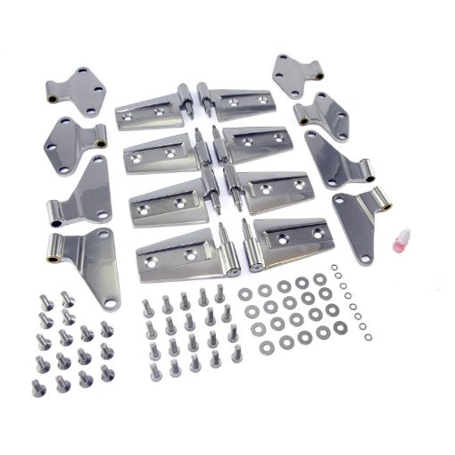 Picture of Rugged Ridge 07 - 18 Jeep Wrangler JKU Stainless Steel Door Hinge Kit