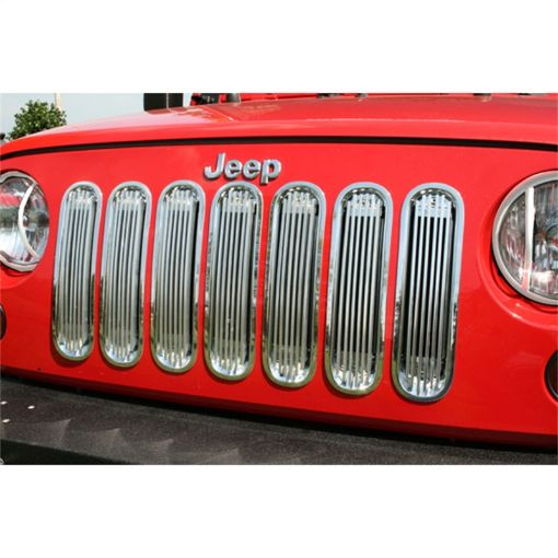 Picture of Rugged Ridge Billet Grille Insert Polished Alum 07 - 18 Jeep Wrangler
