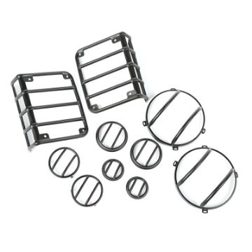 Picture of Rugged Ridge Euro Guard Kit 10 - Piece Text.Black 07 - 18 Jeep Wrangler