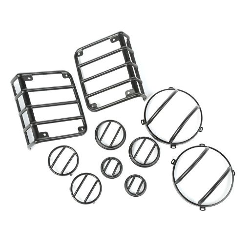 Picture of Rugged Ridge Euro Guard Kit 10 - Piece Text.Black 07 - 18 Jeep Wrangler