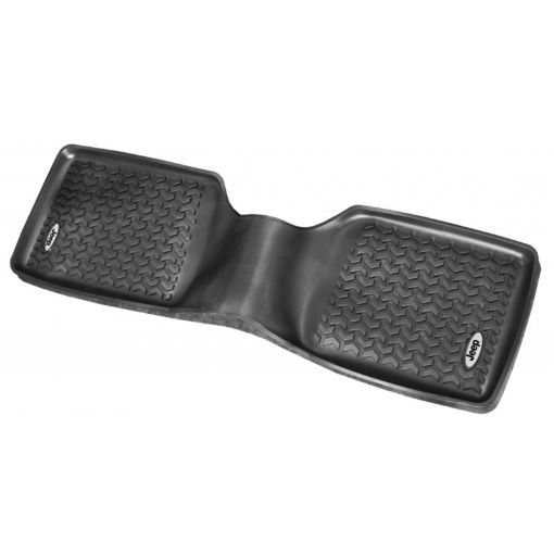 Picture of Rugged Ridge Floor Liner Rear Black 1984 - 2001 Jeep Logo Cherokee XJ