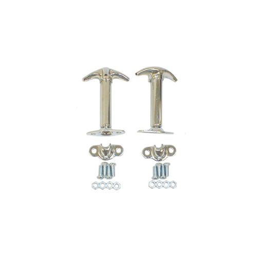 Picture of Rugged Ridge 41 - 95 Jeep CJ Jeep Wrangler YJ Chrome Hood Catch Set