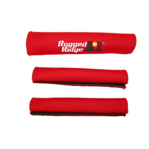 Picture of Rugged Ridge Neo DoorGrab Handle Covers Red 87 - 95 Jeep Wrangler YJ