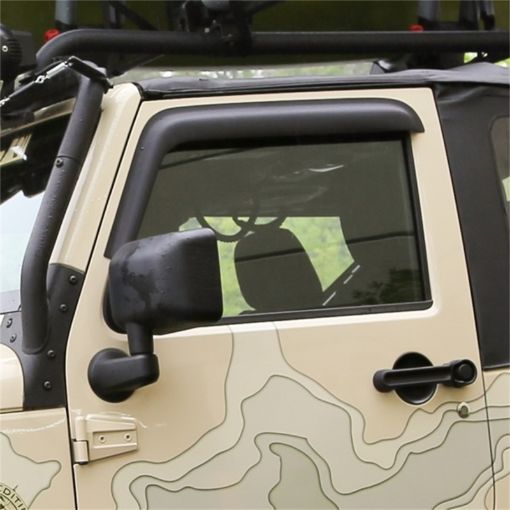 Picture of Rugged Ridge Window Visors Matte Black 07 - 18 2 - Door Jeep Wrangler