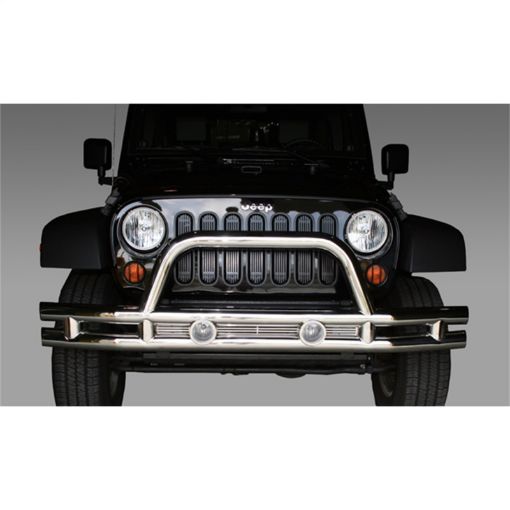 Picture of Rugged Ridge 3 - In Front Tube Bumper Stainless 07 - 18 Jeep Wrangler