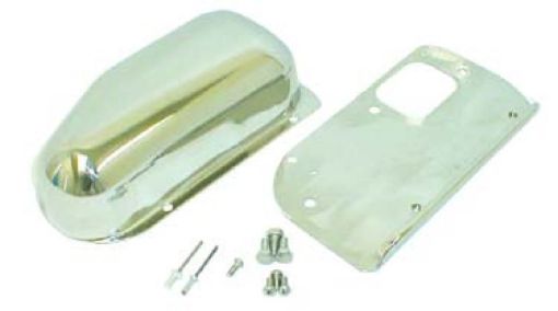 Picture of Rugged Ridge 76 - 86 Jeep CJ Stainless Steel Wiper Motor Cover Kit