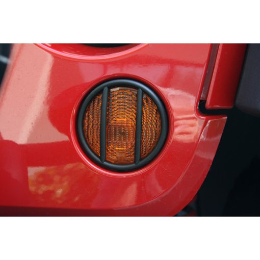 Picture of Rugged Ridge 07 - 18 Jeep Wrangler JK Black Turn Signal Euro Guards