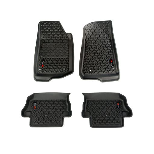 Picture of Rugged Ridge Floor Liner Kit Black FR 18 - 20 Jeep Wrangler JL 2Dr