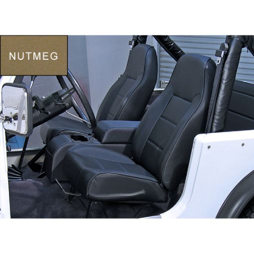 Picture of Rugged Ridge High - Back Front Seat Non - Recline Nutmeg 76 - 02 CJWra