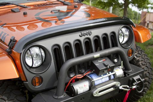 Picture of Rugged Ridge Wraparound Bug Deflector Smoke 07 - 18 Jeep Wrangler