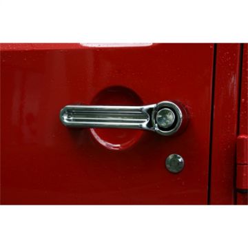Picture of Rugged Ridge Door Handle Cover Kit Chrome 07 - 18 Jeep Wrangler JK