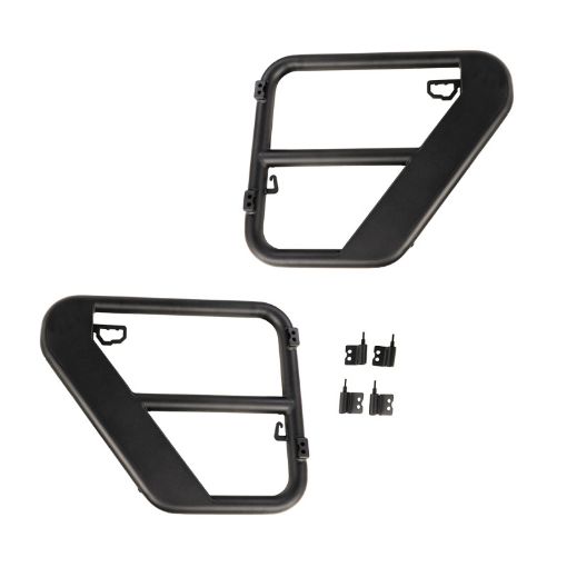 Picture of Rugged Ridge Fortis Tube Doors Rear 07 - 18 Jeep Wrangler JK 4 - Dr